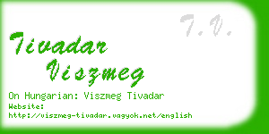 tivadar viszmeg business card